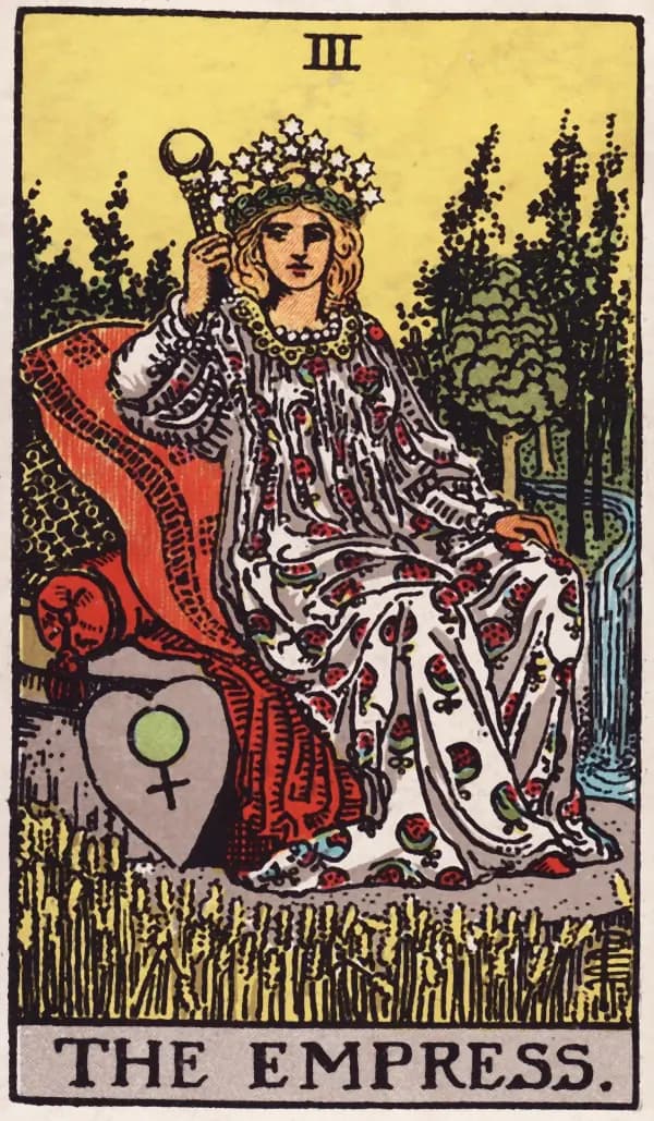 A Imperatriz, carta III do tarot Rider-Waite-Smith (1909)